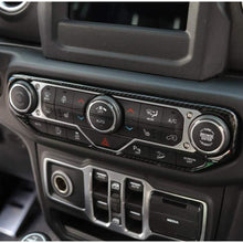 RT-TCZ Carbon Fiber Center Control Air Conditioner Switch Cover Trim Frame for 2018-2020 Jeep Wrangler JL JLU