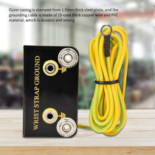Wrist Strap Ground Socket, Metal 2M Cable Dual Banana Connector Ground Socket
