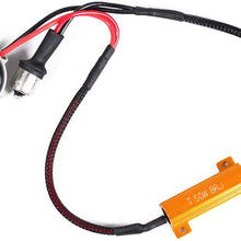 FOORDAY 50W 8ohm 1156 Led Load Resistors Connector Fix Turn Signal Bulb DRL Error Free Resistors LED Canbus Decoder (2 Pcs)