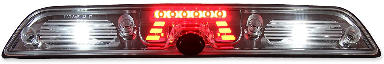 EWAY LED 3rd Third Brake Light Cargo Backup Camera for Ford F150 2015-2020/F250 F350 F450 F550 Super Duty 2017-2021 Rear Lamp High Mount Stop Light Rear View Reverse Hitch Camera