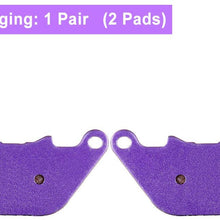 ECCPP FA387 Brake Pads Rear Carbon Fiber Replacement Brake Pads Kits Fit for 2004 2005 2006 2007 2008 2009 2010 2011 2012 Harley-Davidson