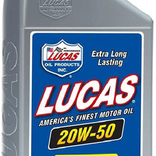 Lucas Oil 10252-6PK SAE 20W-50 Plus Racing Oil - 1 Quart Bottle, (Case of 6)