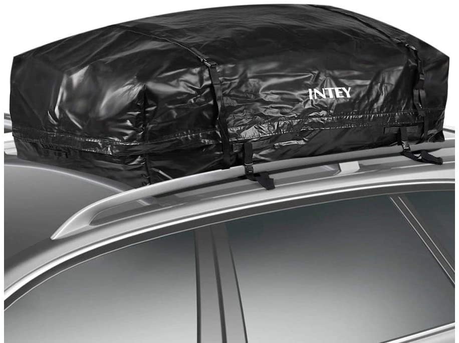 INTEY Bag Rooftop Cargo Carrier Waterproof Car Roof Storage, Black