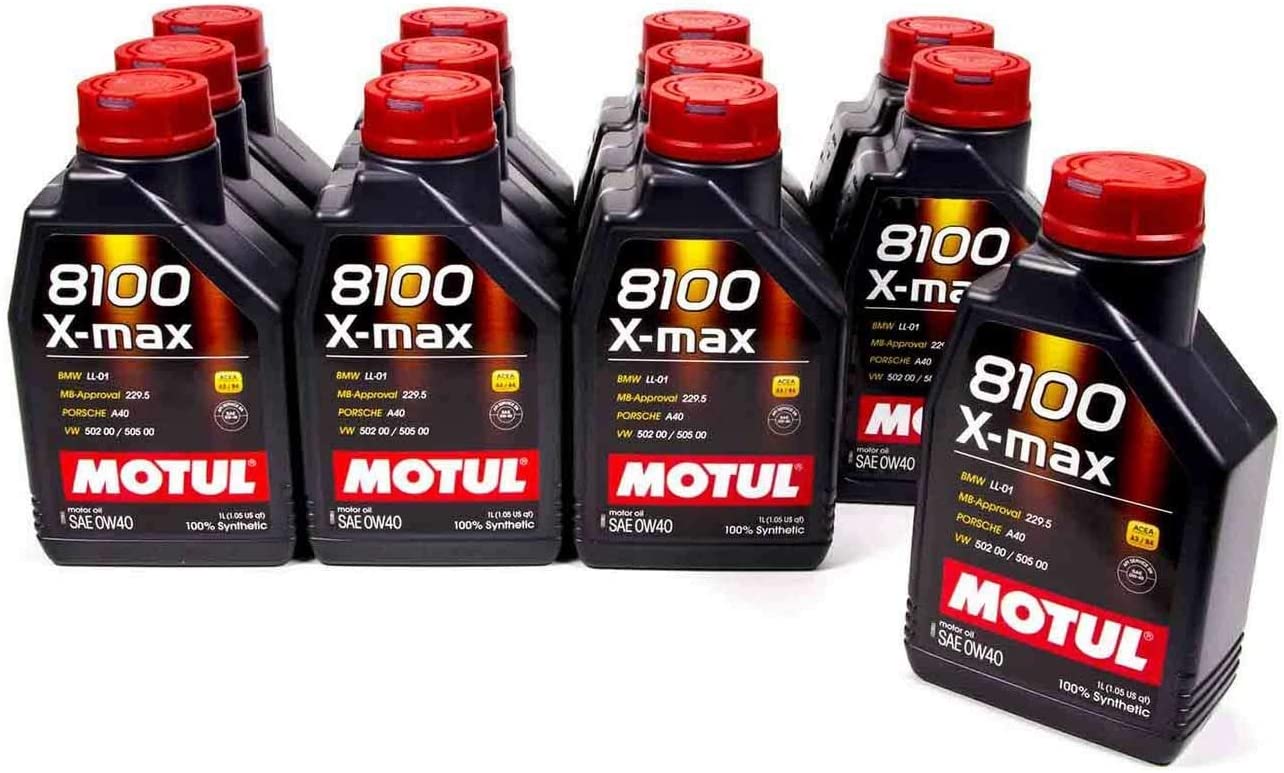 Motul 104531 8100 0w40 X-Max Oil Case12x1 Liter, 405.72 Fluid_Ounces