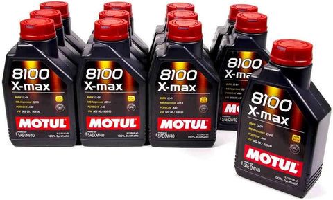Motul 104531 8100 0w40 X-Max Oil Case12x1 Liter, 405.72 Fluid_Ounces