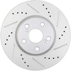 ROADFAR Drilled Slotted Front Rear Brake Rotors fit for 2009-2010 for Pontiac Vibe,2009-2019 for Toyota Corolla,2009-2013 for Toyota Matrix