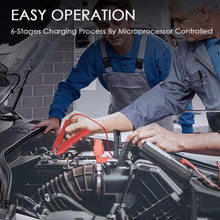 LEICESTERCN 6V/12V 4A Battery Trickle Charger Maintainer Automatic 6-Stages Smart Pulse Repair Maintenance Charger for Car, Motorcycle, Lawn Mower, Boat, Sealed Lead Acid Battery