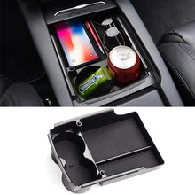 Jaronx for Tesla Model S/Model X Center Console Organizer, Armrest Storage Box+Cup Holder,for Tesla Model X/S Accessories (Fit: Tesla Model S/Model X 2016 2017 2018 2019 2020)