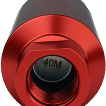 Aeromotive 12335 Filter, In-Line, 40-Micron Stainless Mesh Element, ORB-10 Port, Bright-Dip Red, 2" OD