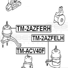 Left Engine Mount (Hydro) Febest TM-2AZFELH Oem 12372-28200
