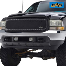 EAG Rivet Mesh Grille Stainless Steel Replacement with Shell Fit for 99-04 Ford Super Duty F250 F350 F450 F550