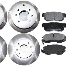 Auto Shack SCD9244735 Front and Rear Brake Rotors and Ceramic Pads