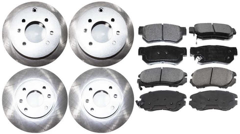 Auto Shack SCD9244735 Front and Rear Brake Rotors and Ceramic Pads