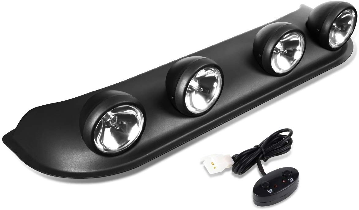 DNA MOTORING FL-ZTL-249-CH Roof Mounted Fog Light Assembly (Driver & Passenger Side) + Switch