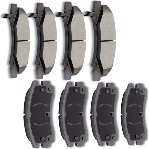 Ceramic Discs Brake Pads Kits,SCITOO 8pcs Disc Brakes Pads Set fit for 2008 2009 Buick Lacrosse,2006-2010 Chevy Impala,2006 2007 Chevy Monte Carlo