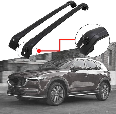 Titopena Roof Rack Cross Bars for Mazda CX-9 2016-2021 with Side Rails, Aluminum Cross Bar Replacement for Rooftop Cargo Carrier Bag Luggage Kayak Canoe Bike Snowboard Skiboard