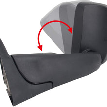 Towing Mirrors, Power Heated Folding Tow Mirrors for 1998 1999 2000 2001 Replacement for Dodge Ram 1500 2500 3500 Truck