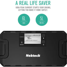 Nekteck Multifunctional Car Jump Starter Portable External Battery Charger 600A Peak with 16800mAh High Capacity - Emergency Auto Heavy Duty Jumper for Sedan Truck,Van,SUV, Laptop and More