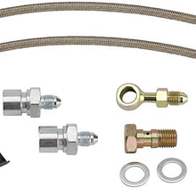 18 Inch Braided Stainless -3AN Brake Line Kit, 3/8 Inch or 10mm