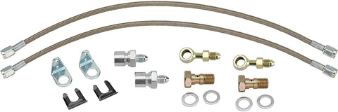 18 Inch Braided Stainless -3AN Brake Line Kit, 3/8 Inch or 10mm