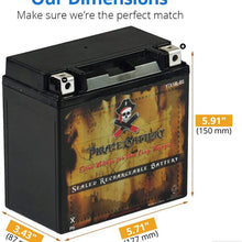 Replacement YTX14L-BS Powersport Battery- Replaces PTX14L-BS, ATX14LBS, HDX14L, ETX14L- Sealed AGM Battery- Pirate Battery