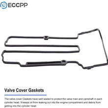 ECCPP Engine Valve Cover Gasket 55573746 25198877 for Chevrolet Cruze Sonic Trax Volt for Cadillac ELR 55573740 25198498Buick Valve Cover Gasket Kit