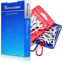 SPEEDWOX Mini Wrench Set Metric SAE Ignition Wrench Set Open End and Box End Standard Combination Wrench Spanner for Assembling Furniture Small Equipment Auto