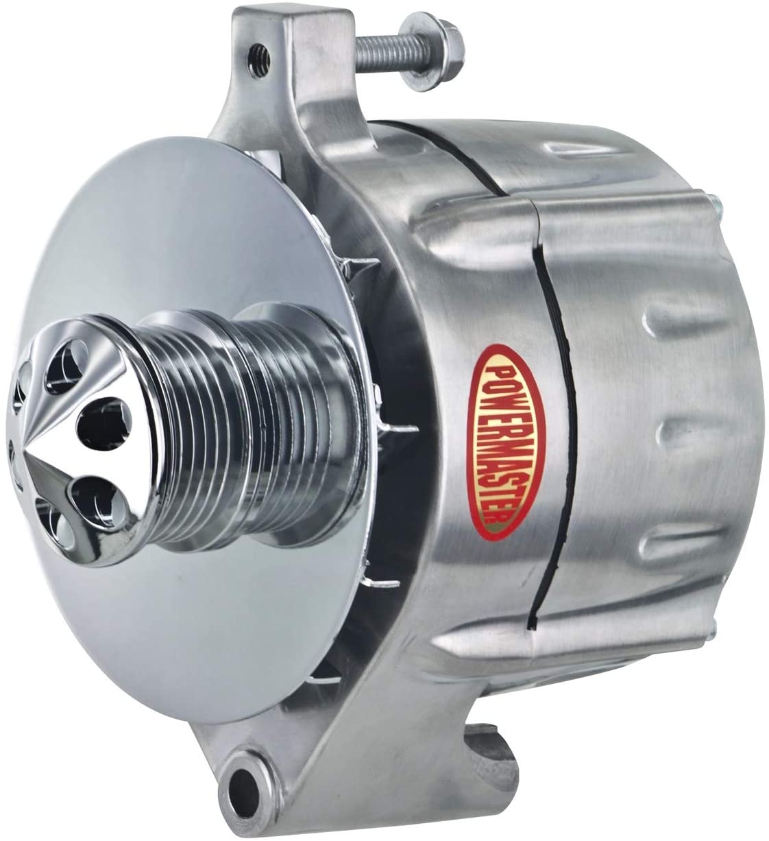 Powermaster 8-37140-360 Alternator (Upgrade Satin 150A Smooth Look 6 Groove Pulley Baffle & Cone 1 Wire)