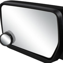 Replacement for Dodge RAM Black Heated Power Manual Foldable Towing Side+Corner Blind Spot Mirror