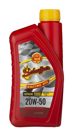 Schaeffer Manufacturing Co. 0705-012S Supreme 7000 Synthetic Plus Racing Oil 20W-50, 1 quart (3 Pack)