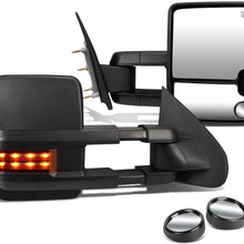 Replacement for Silverado/Sierra K2XX Heated Power Smoked Signal Extendable Towing Side+Corner Blind Spot Mirror