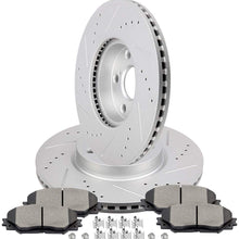 Aintier Brake Discs Rotors Ceramic Pads Front Kits fit for 2009-2010 for Pontiac Vibe, 2008-2014 for Scion xD, 2009-2019 for Toyota Corolla, 2009-2013 for Toyota Matrix with Clip Hardware