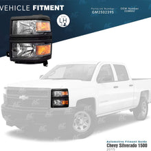 GM2502395 Headlight Assembly Driver Side Fits Chevrolet Silverado 1500 2014-2015