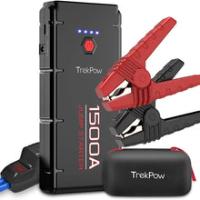 Car Battery Jump Starter, TrekPow G22 1500A Car Jump Starter Portable Jump Box(up to 8.0L Gas/6.5L Diesel Engine), Upgraded Jumper Cable with Voltmeter, 12V Auto Battery Booster with Smart Charging