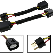 Audak 2Pcs H4 9003 HB2 Heavy Duty Ceramic Wiring Harness Sockets Male & Female Connector For Headlights or Fog Lights