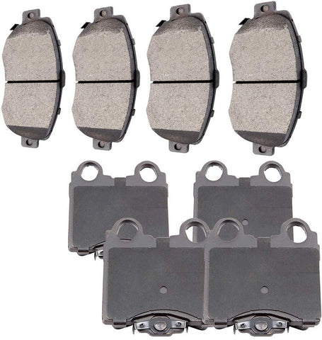 SCITOO 8pcs Front Rear Ceramic Brake Pads fit for 1998-2005 Lexus GS300,1998-2000 Lexus GS400,2001-2005 Lexus GS430,2001-2005 Lexus IS300,2002-2010 Lexus SC430