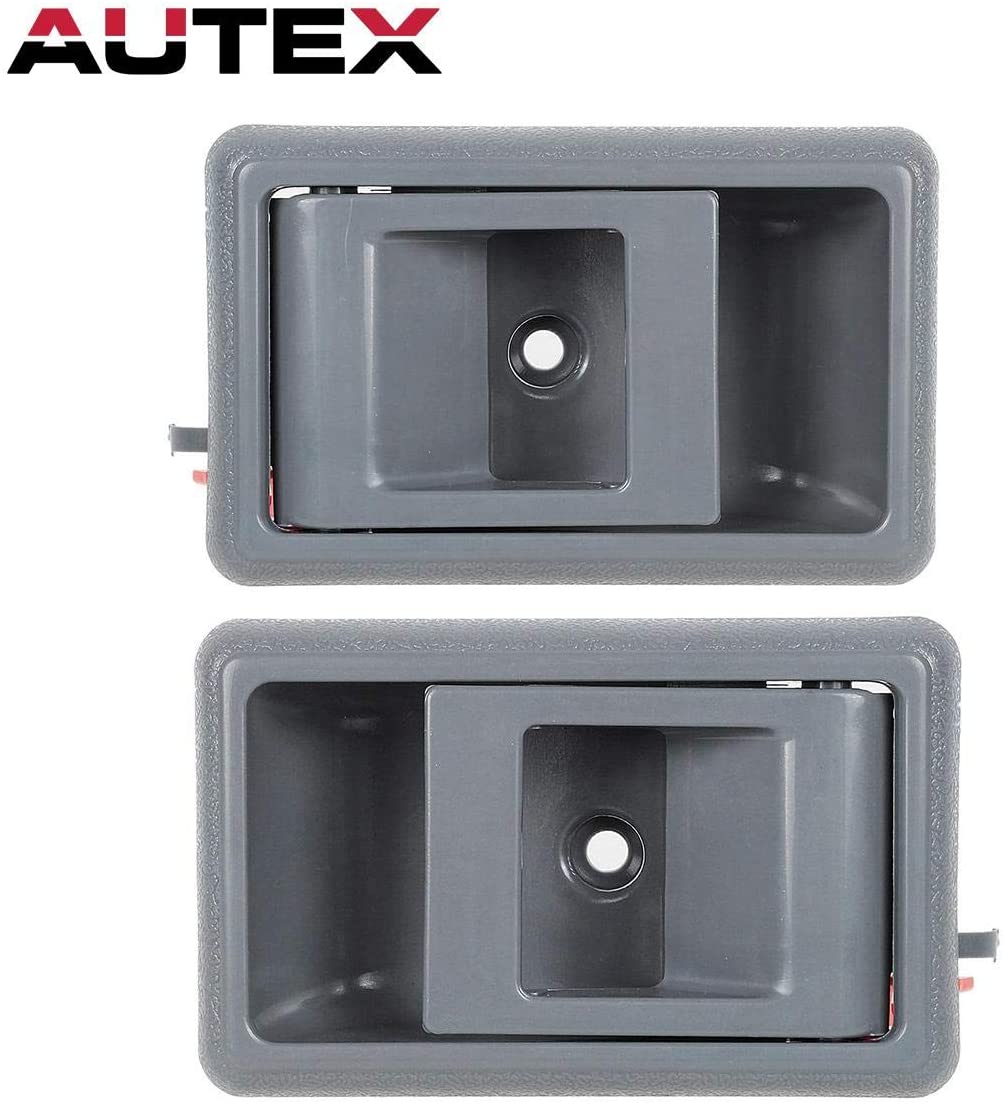 AUTEX 2pcs Gray Interior Door Handles Compatible with Toyota Tacoma 1995-2000 Door Handle Compatible with Toyota Tercel Pickup 4Runner Corolla 87-95 Door Handle Front/Rear Left Right