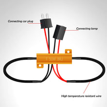 HOCOLO H7 Headlight Low Beam Fog Light Bulbs LED Resistor Kit Relay Harness Adapter Anti Flicker Error Decoder Warning Canceller (2pcs H7-Resistor Decoder)