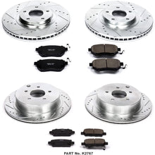 Power Stop K2767 Front & Rear Brake Kit with Drilled/Slotted Brake Rotors and Z23 Evolution Ceramic Brake Pads