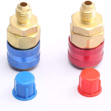 CENTAURUS R134A Low High Side Auto Car Quick Coupler Connector Brass Adapters Air Conditioning Refrigerant Adjustable AC Manifold Gauge (1 Pair)