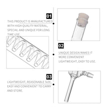 TEHAUX Glass Graham Condenser Coil Glass Condenser Laboratory Glassware with 10 mm Glass Hose Connections Condensing Tube Chemistry Tool