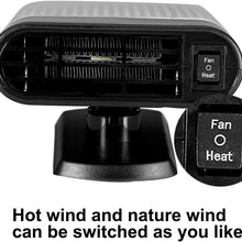 Window Defroster, Aramox Car 12V Portable Electric Window Heater Heating Dryer Windshield Fan Defroster Demister(Gray)