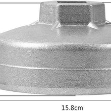 Oil Filter Wrench, Delaman 14 Flute Aluminum Cap Oil Filter Wrench Cartridge Car Socket Remover Tool, 67mm