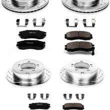 Power Stop K683 Front & Rear Brake Kit with Drilled/Slotted Brake Rotors and Z23 Evolution Ceramic Brake Pads