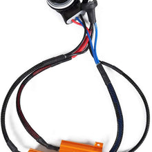 FOORDAY 50W 8ohm 3157 Double Resistors Led Load Resistors Connector for Turn Signal Bulb & DRL LED Canbus Decoder (2 Pcs)