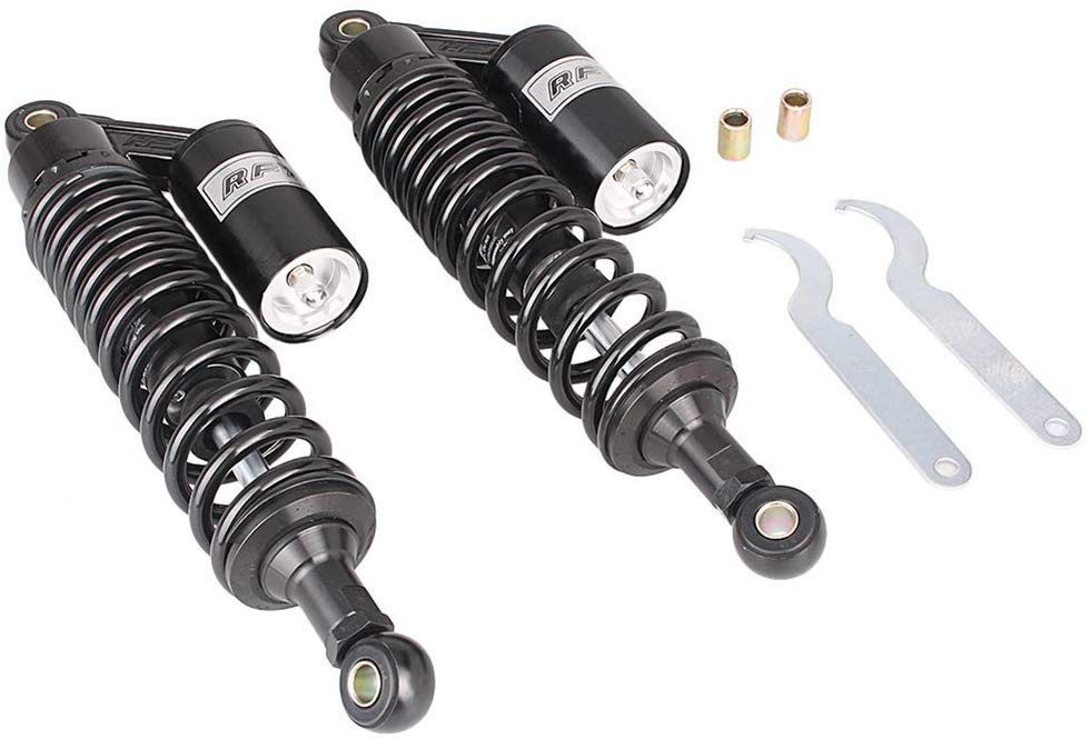 Mallofusa Pair Motorcycle 320mm Rear Air Shock Absorbers Compatible for 150cc~750cc Karting Scooter ATV Yamaha Suzuki Honda Kawasaki Black