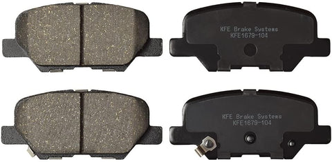 KFE KFE1679-104 Ultra Quiet Advanced Premium Ceramic Brake Pad Rear Set for: 2014-2016 Mazda 3 Vin # Starting w/ 3, 2014-2015 Mazda 6; Mitsubishi Outlander, Outlander Sport
