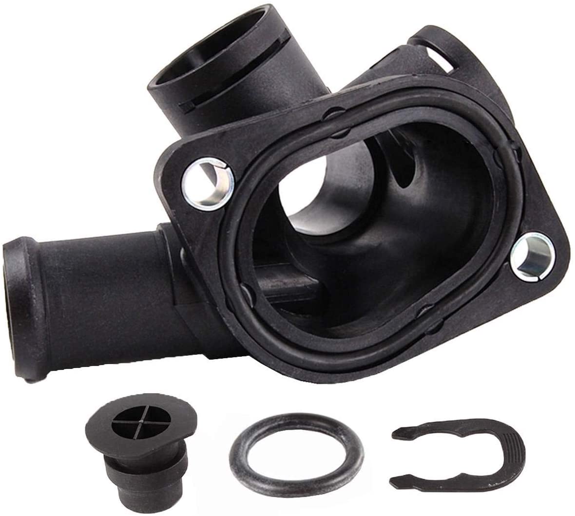 MGPRO New 1pcs Coolant Flange Connector w/Plug+Clip+O-Ring 037121144H For Cabrio Golf Jetta Passat 2.0L