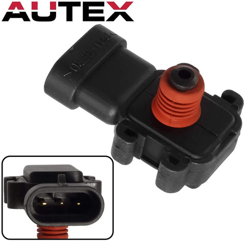AUTEX 1pc AS59 MAP Sensor Manifold Absolute Pressure Sensor Compatible with Allure,LaCrosse/Cadillac DTS,DeVille,Eldorado/Chevrolet/GMC/Hummer/Isuzu/Oldsmobile/Pontiac/Saab 9-7x