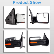 ECCPP Passenger Side View Mirror Replacement fit for 2004-2014 for Ford F-150 Power Heated Chrome Puddle Signal Light